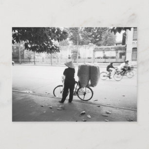 Carte Postale Hanoi Vietnam, Bicyle Delivery Woman (NR)