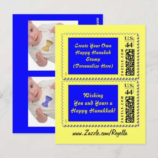 Carte postale Hanoukah (Devant / Derrière)