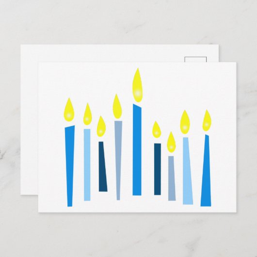 Carte Postale Hanoukka Candles (Devant / Derrière)