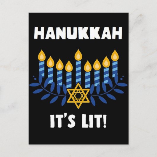 Carte Postale Hanoukka : C'est Lit (Devant)