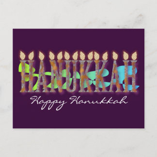 Carte postale Hanoukka : Happy Hanoukka