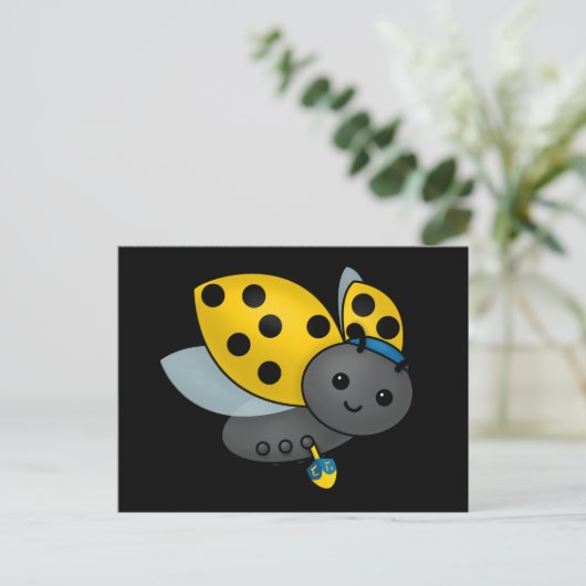Carte Postale Hanoukka Ladybug (Debout devant)