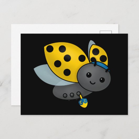 Carte Postale Hanoukka Ladybug (Devant / Derrière)