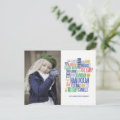 Carte postale Hanoukka Words Holiday (Debout devant)