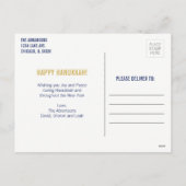 Carte postale Hanoukka Words Holiday (Dos)