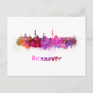 Carte Postale Hanovre en aquarelle