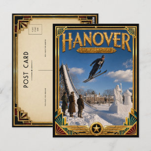 Carte Postale Hanovre New Hampshire Art Déco Vintage Âge d'Or