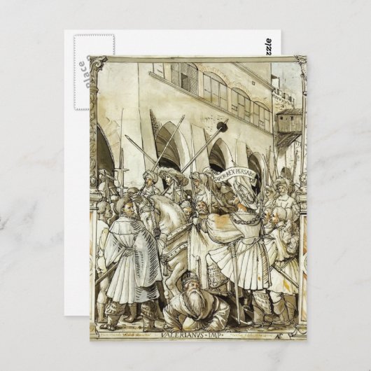 Carte Postale Hans Holbein - Humiliation de l'empereur Valérian (Devant / Derrière)