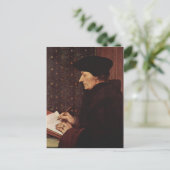 Carte Postale Hans Holbein - Portrait de Desiderius Erasmus (Debout devant)