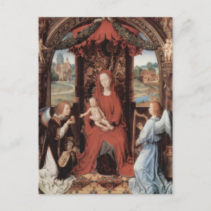 Carte Postale Hans Memling-Madonna, Enfant Throné d'Anges