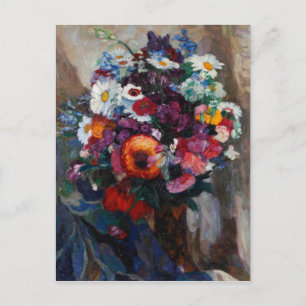 Carte Postale Hans Muller-Dachau Bouquet de fleurs d'été