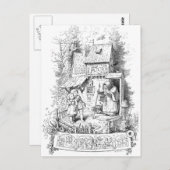 Carte Postale Hansel et Gretel rencontrent la sorcière (Devant / Derrière)