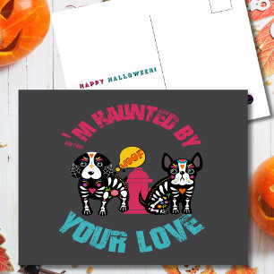 Carte Postale Hanté par votre amour Chiens Crâne de Sucre