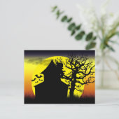 Carte postale hantée de coucher du soleil de (Debout devant)