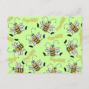 Carte Postale HapBEE Bee Collage Anniversaire