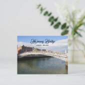 Carte postale Ha'penny Bridge Dublin Ireland (Debout devant)