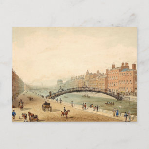 Carte Postale Ha'penny Bridge, Dublin, Irlande