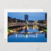 Carte Postale Ha'Penny Bridge, Dublin, Irlande (Devant / Derrière)