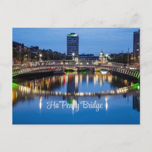 Carte Postale Ha'Penny Bridge, Dublin, Irlande (Devant)