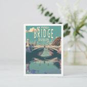 Carte Postale Ha'penny Bridge Dublin Vintage Travel Place (Debout devant)