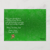 Carte Postale Happ-BEE Cadeaux d'abeilles de Noël Arbre (Dos)