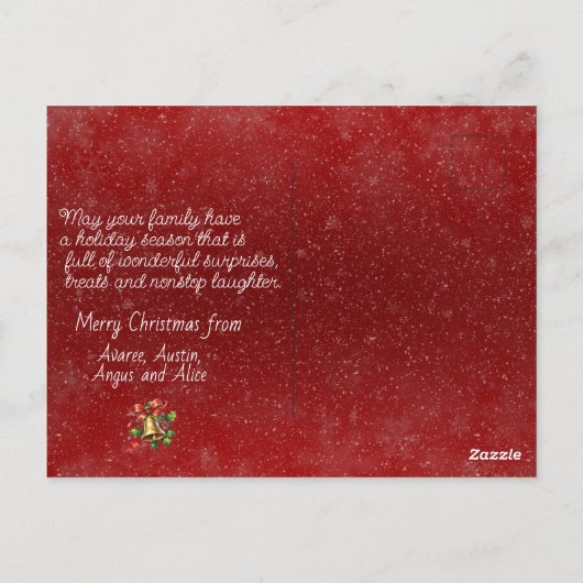 Carte Postale Happ-BEE Cadeaux d'abeilles de Noël Arbre (Dos)