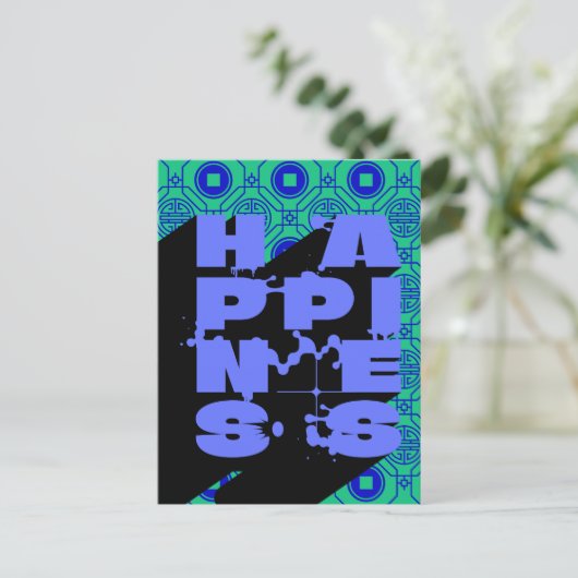 Carte Postale Happiness A Bold Abstrait Statement (Debout devant)
