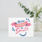 Carte Postale Happiness Attitude sourit Bonjour, Penser à vous (Debout devant)