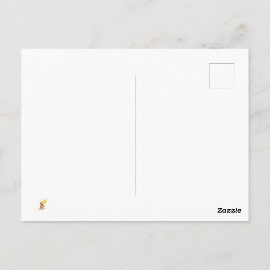 Carte Postale Happy 3rd Birthday, Personalized Teddy Bear Card, (Dos)