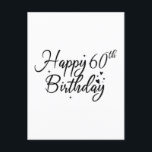 Carte Postale Happy 60th Birthday Cake Topper 60 Years Old Bday<br><div class="desc">Happy 60th Birthday Cake Topper card and Gifts Featuring Starts and Hearts for 60 Years Old Birthday Mom,  Dad,  Grandma,  Grandpa. Get it now!</div>