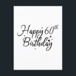 Carte Postale Happy 60th Birthday Cake Topper 60 Years Old Bday<br><div class="desc">Happy 60th Birthday Cake Topper card and Gifts Featuring Starts and Hearts for 60 Years Old Birthday Mom,  Dad,  Grandma,  Grandpa. Get it now!</div>