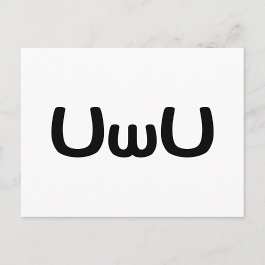 Carte Postale Happy Anime Face Emoticon (Devant)