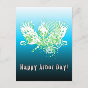 Carte Postale Happy Arbor Day hi-fi arbre