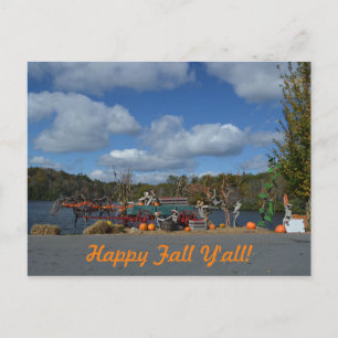 Carte Postale Happy Automne Y'all Affichage par l'eau