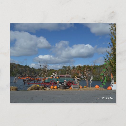 Carte Postale Happy Automne Y'all Affichage par l'eau (Dos)