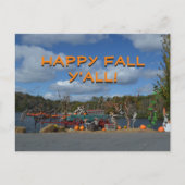 Carte Postale Happy Automne Y'all Affichage par l'eau (Devant)