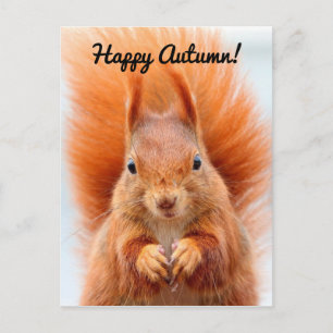 Carte Postale Happy Autumn Squirrel