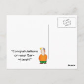 Carte postale Happy Bar Mitzvah (Dos)