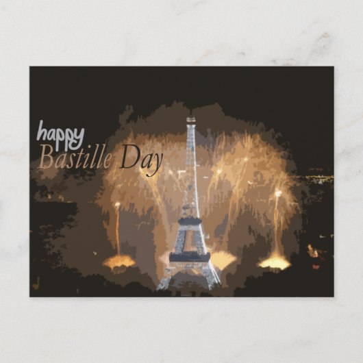 Carte Postale Happy Bastille Day France v2 (Devant)