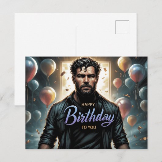 Carte Postale Happy Birthday 2026 -5 (Devant / Derrière)