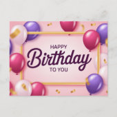 Carte Postale Happy Birthday 2026 -7 (Devant)