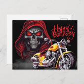 Carte Postale Happy birthday! biker (Devant / Derrière)