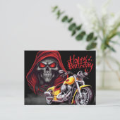 Carte Postale Happy birthday! biker (Debout devant)