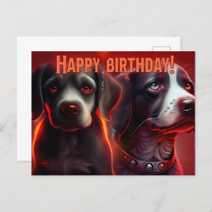 Carte Postale Happy birthday!  Dog 