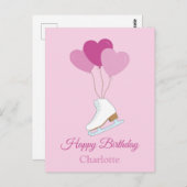 Carte Postale Happy Birthday Figure Skating Postcard (Devant / Derrière)