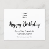Carte Postale Happy Birthday From Business Logo Special Offer (Devant)
