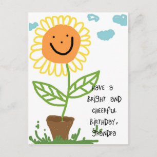 Carte Postale Happy Birthday Grandpa