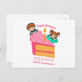 Carte Postale Happy Birthday Korean Hangeul  (Devant / Derrière)