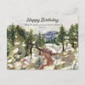 Carte Postale Happy Birthday Psalm 20 Scripture Bible Desert  (Devant)