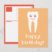 Carte Postale happy birthday smiles tooth postcard (Devant / Derrière)